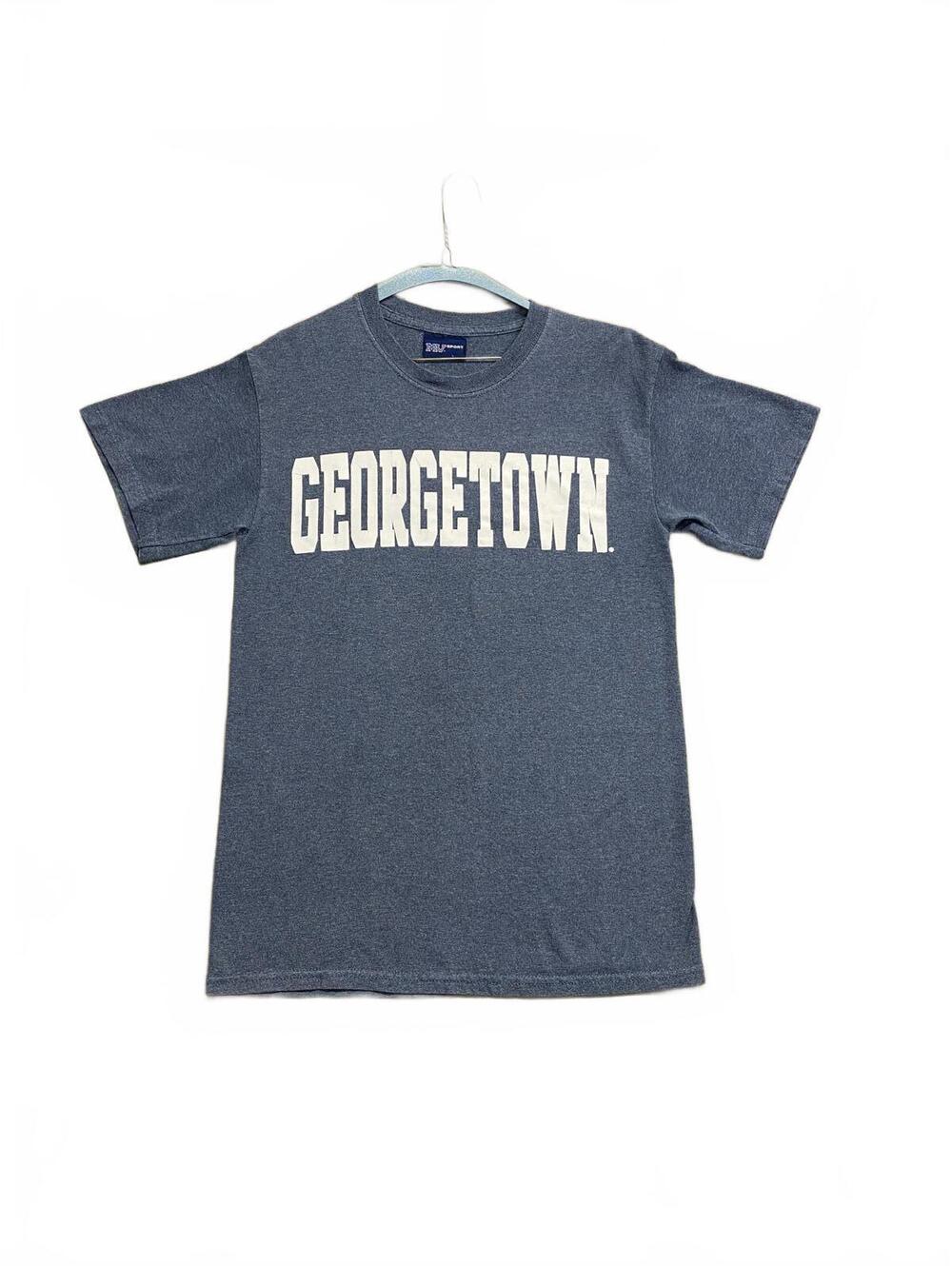 Vintage MV Sport Georgetown Graphic T-Shirt Grey Mens Size Small